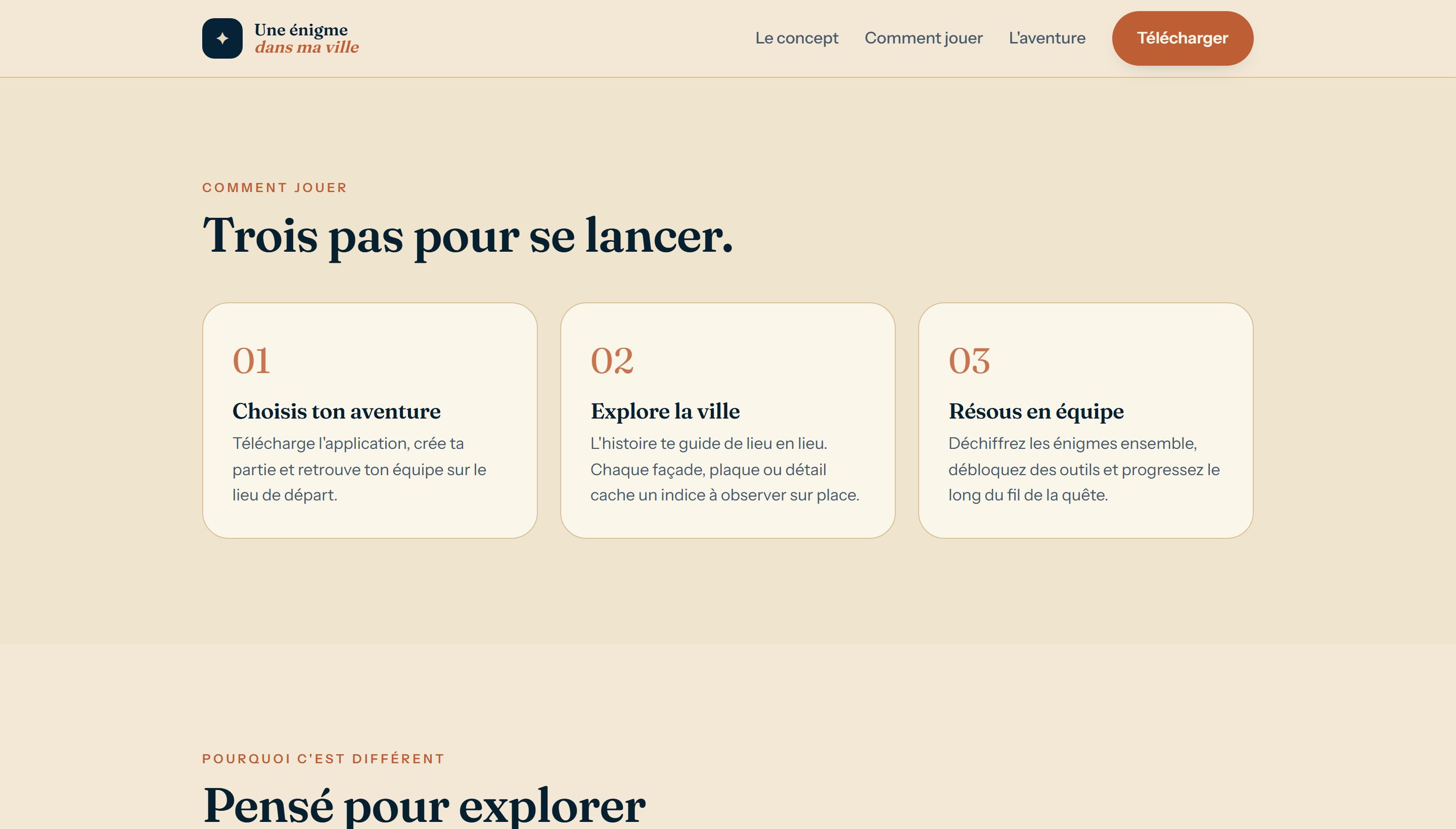 Une énigme dans ma ville : « Comment jouer » présenté en trois étapes