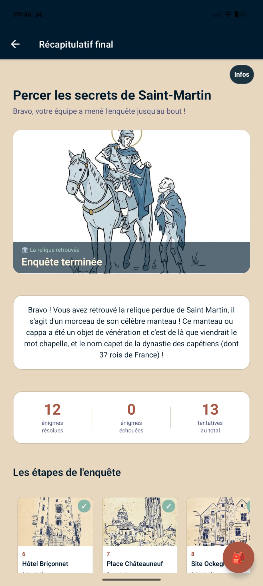 Une énigme dans ma ville : récapitulatif final de l’enquête, avec le dénouement de l’histoire et les statistiques